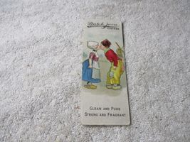 Vintage 1908 Dutch Java Calendar Coffee kissing Trade Card 6'' x 2.5'' rare - $17.81