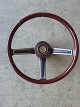 Vintage Chrysler Cordoba  Steering Wheel 3 Spoke - Maroon - $84.15