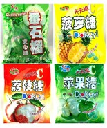 Hong Yuan Classic Pineapple Guava Lychee Green Apple Candy Mix 4 Packs - £17.11 GBP