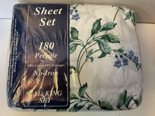 Vintage Springmaid Cal King Floral Sheet Set NEW - $49.95