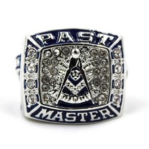 Masonic Mason Past Master Blue Lodge Ring Size 7 8 9 10 11 12 13 14 - £63.00 GBP