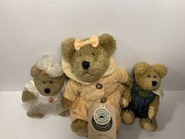 3 Teddy Bears Boyds Bears &amp; Friends The Archive Collection Plush Stuffed Animal - $9.70