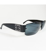 Chanel 4117-B c.101/87 Black Rhinestones CC Logo Women&#39;s Sunglasses - $232.51 CAD