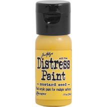 Tim Holtz Distress Paint Flip Top 1oz-Mustard Seed - £10.00 GBP