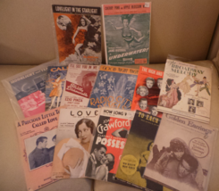 Vintage Lot of 12 Sheet Music for Movies, Musicals, Films, Movie Themes VG+ - £31.07 GBP