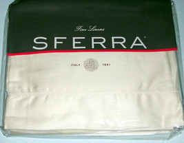 Sferra Fiona Ivory Twin Gathered Bed Skirt Egyptian Cotton Sateen 3 Pane... - $72.90