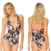 TORI PRAVER SWIMWEAR BLACK CAYMEN ANDIE PLUNGE ONE PIECE (XS) NWT $165 - £130.75 GBP