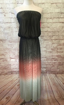 For Cynthia Beachwear Ombre Mesh Strapless Maxi Beach Cover-Up Dress Siz... - £28.31 GBP