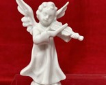 Kunstporzellan Germany Porcelain 3.5&quot; Angel Figurines VTG Playing Violin - $19.75