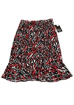 Women’s D.F.A. New York NWT Red And Black Soft Stretchy Midi Skirt Size ... - $10.93