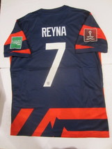 Giovanni Reyna USA USMNT 2022 World Cup Stadium Blue Away Soccer Jersey 2021-22 - £71.94 GBP