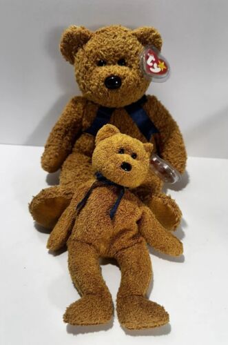 Primary image for TY Beanie Babies Bears Lot Of 2 Buddy Fuzz Baby Fuzz Vintage