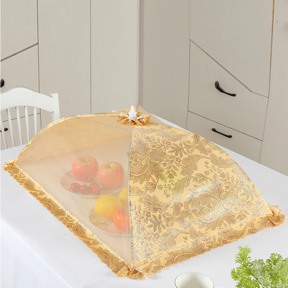 House Home Portable Umbrella Style Food Cover Anti Mosquito Meal Cover Lace Tabl - £20.04 GBP