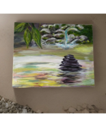 Painting Original Art  16" x 20" on Canvas Acrylic Home Decor Wall NOW AND ZEN - $45.99