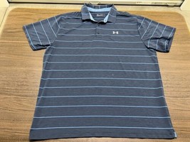 Under Armour Men’s Blue Striped Short-Sleeve Polo Shirt - 3XL - £11.00 GBP