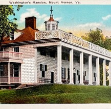 George Washington&#39;s Mansion Virginia Postcard Mount Vernon Potomac 1940s PCBG9A - £15.62 GBP