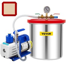 VEVOR Vacuum Chamber with Pump, 5 Gallon Chamber, 5CFM 1/2 HP Single Stage Rotar - £191.67 GBP