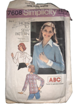 SIMPLICITY 7608, MISSES BLOUSE, SHIRTS, 3 STYLES, SIZE 6, - £3.03 GBP