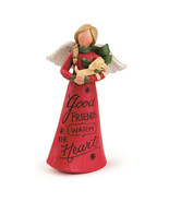 &quot;Good Friends Warm The Heart&quot; Christmas Angel With Dog Angel Figurine - £12.54 GBP