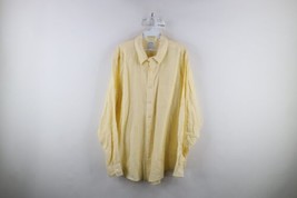 Vintage Brooks Brothers Mens 2XL Slim Fit Irish Linen Collared Button Down Shirt - £38.72 GBP