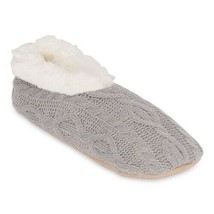 Mixit Women&#39;s Knit Slipper Socks Size L/XL or 8/9 Solid Gray  New Gripper Bottom - £9.97 GBP