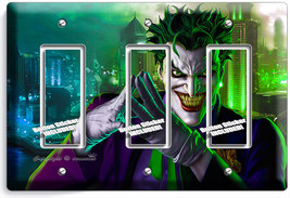 Joker Batman Comics Triple Gfi Light Switch Wall Plate Cover Boy Room Home Decor - £15.70 GBP