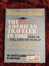 Saturday Review March 9 1968 American Traveler Travel Ralph Mc Gill - £11.32 GBP