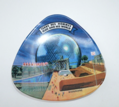 VTG 5&quot; EXPO 67 Tray Dish Biosphere Montreal Canada Triangle Dish Plate O... - £7.13 GBP