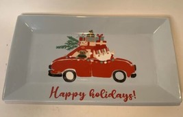 Ciroa Celebrate Christmas Stoneware Happy Holidays Platter Serving Tray ... - $7.99