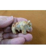 (Y-BUF-47) little Tan BUFFALO calf bison figurine stone gemstone SOAPSTO... - $11.78 CAD