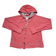 Gloria Vanderbilt Sport Hoodie Mens S Pink Long Sleeve Full Zip Hooded J... - £19.53 GBP