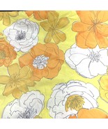 Vintage Groovy Orange Yellow Floral Sheet – 1970s Full Fitted Retro Bedding - $32.34 CAD