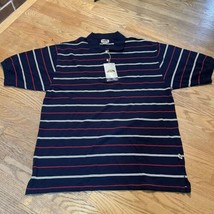 NWT Vintage PJ Mark Blue, White, Red Stripe Short Sleeve Polo Shirt - Si... - $18.00