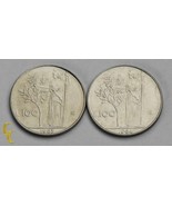 1963 &amp; 1964 Italy 100 Lire Coin Lot of 2 in BU, KM# 96.1 - €44,78 EUR