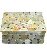 6&quot;x4&quot;x2&quot; Marble Inlaid Unique Mop Stone Jewelry Vintage Box Mosaic Veter... - £317.85 GBP