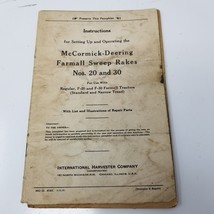 McCormick Deering Farmall Sweep Rakes 20 30 Instructions 1939 Repair Parts - £14.82 GBP