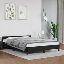  Bed Frame With Headboard Black Faux leather, plywood, engineered wood - $5,615.49 MXN
