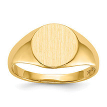 14k 9.5x10.0mm Open Back Signet Ring RS285 - £228.57 GBP