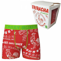 Sriracha Hot Chili Sauce Boxer Briefs in Chinese Take Out Container Red - £17.56 GBP+