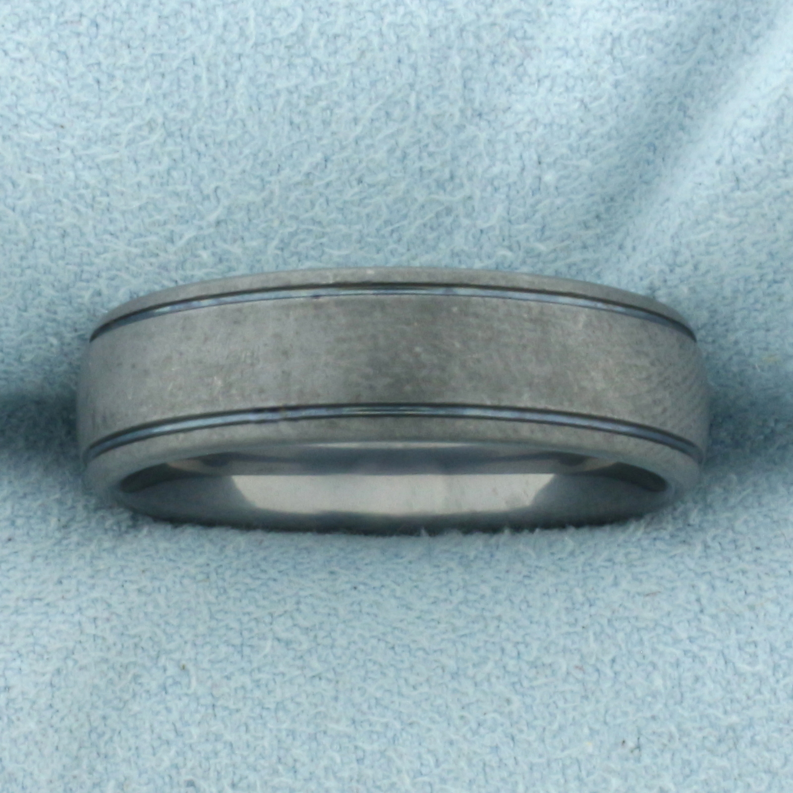 Mens Tungsten Matte Charcoal Gray Wedding Band Ring in Tungsten - $118.00