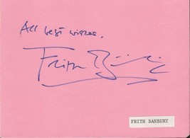 Frith Banbury Signed Vintage Album Page British actor director - £31.10 GBP
