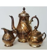 Fine 3-Piece WMF Marked Lidded Coffee Set Silver on Porcelain VGC, Pot H... - $359.61 CAD