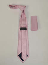 Men's Vito Rofolo From Italy Tie Hankie Gift Boxed 100% Silk VR-28 Pink Pique image 3