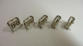 5Pcs Pack Lot Standard USB 2.0 Jack Socket Type A 90 Degrees Port Female 4-Pins - £7.79 GBP