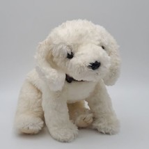 Ty Classic Fluff White Puppy Dog Plush 12&quot; Bishon Frise Poodle Stuffed Animal - £24.36 GBP