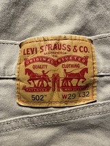 Levi’s Pants Men’s Size 29x32 502 Straight Leg Khaki Canvas Beige - $16.00