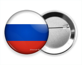 Russian Federation Flag Russian Colors Emblem Pin Pinback Button Badge Gift Idea - £10.63 GBP+