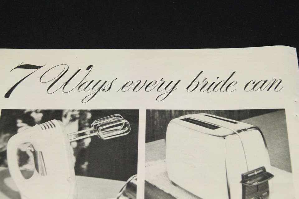 General Electric GE Vintage Print Ad 1955 Double Page Kitchen Appliances Item image 4