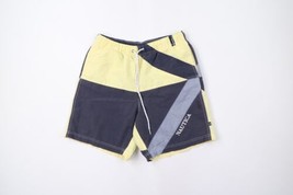 Vintage 90s Nautica Mens Small Faded Spell Out Color Block Lined Shorts Trunks - £30.21 GBP