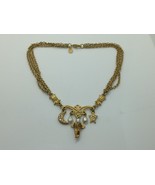 KIRKS FOLLY Angel Moon Star Pearls 4 Strand Goldtone NECKLACE - 16 inches - £43.61 GBP